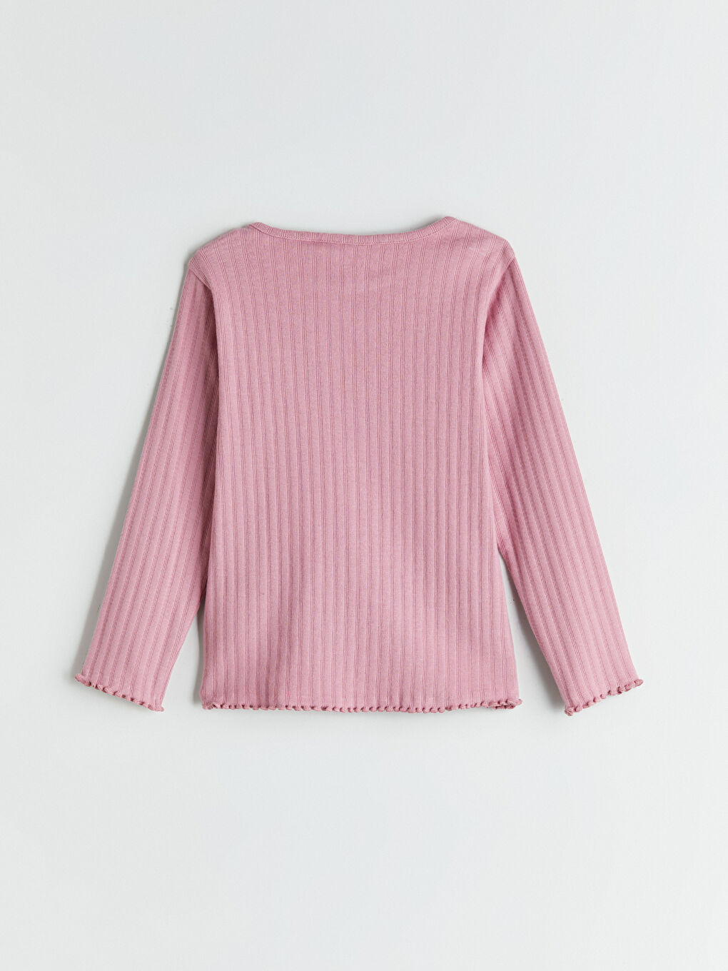 Pembe Bisiklet Yaka Çizgili Kız Bebek Bluz-1