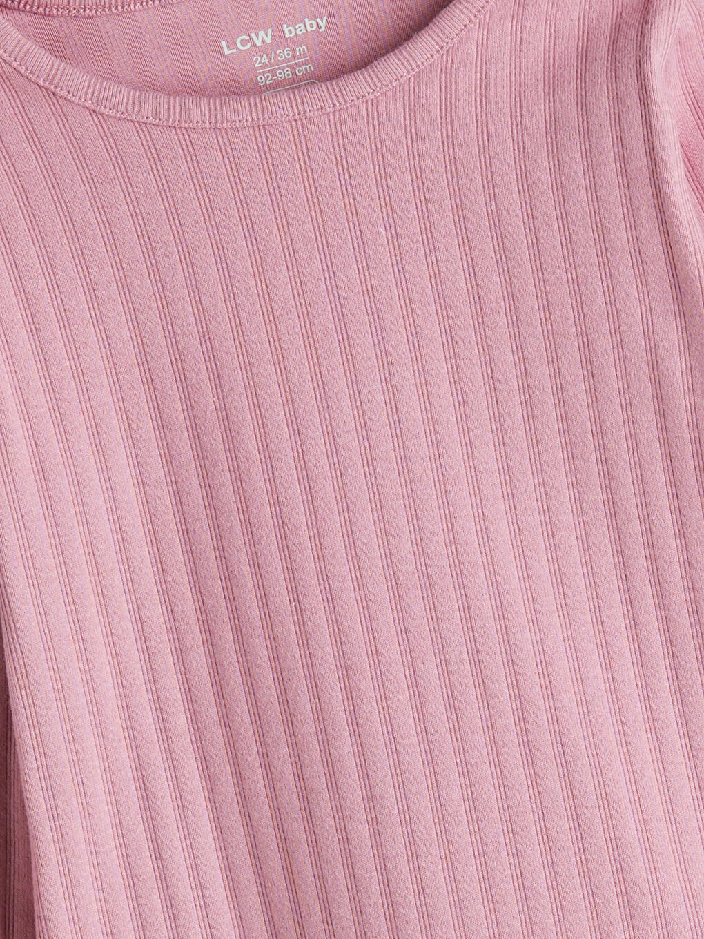 Pembe Bisiklet Yaka Çizgili Kız Bebek Bluz-2