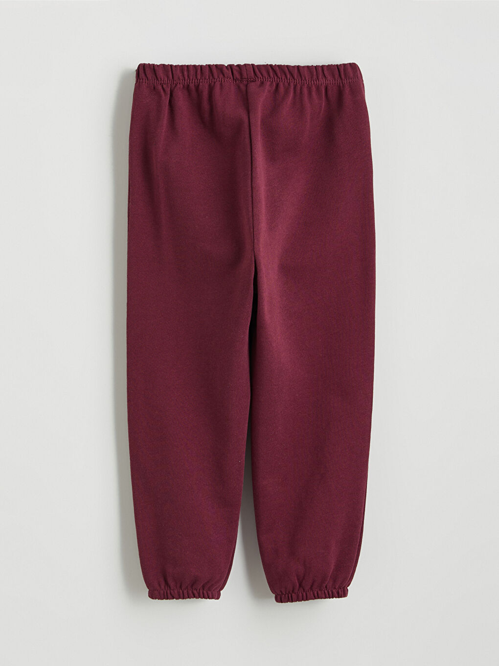 Bordo Beli Lastikli Basic Kız Bebek Jogger Eşofman Altı 3'lü-3