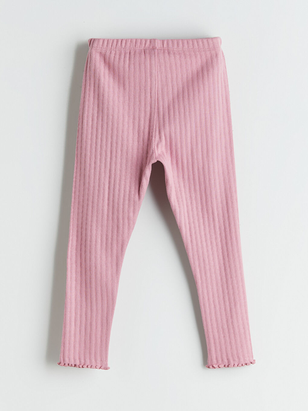 Pembe Beli Lastikli Kız Bebek Tayt-1