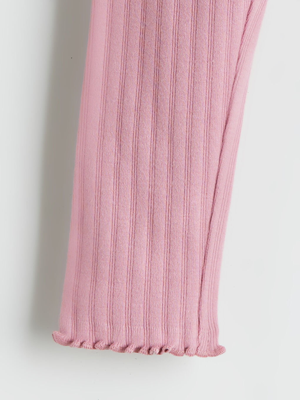 Pembe Beli Lastikli Kız Bebek Tayt-2