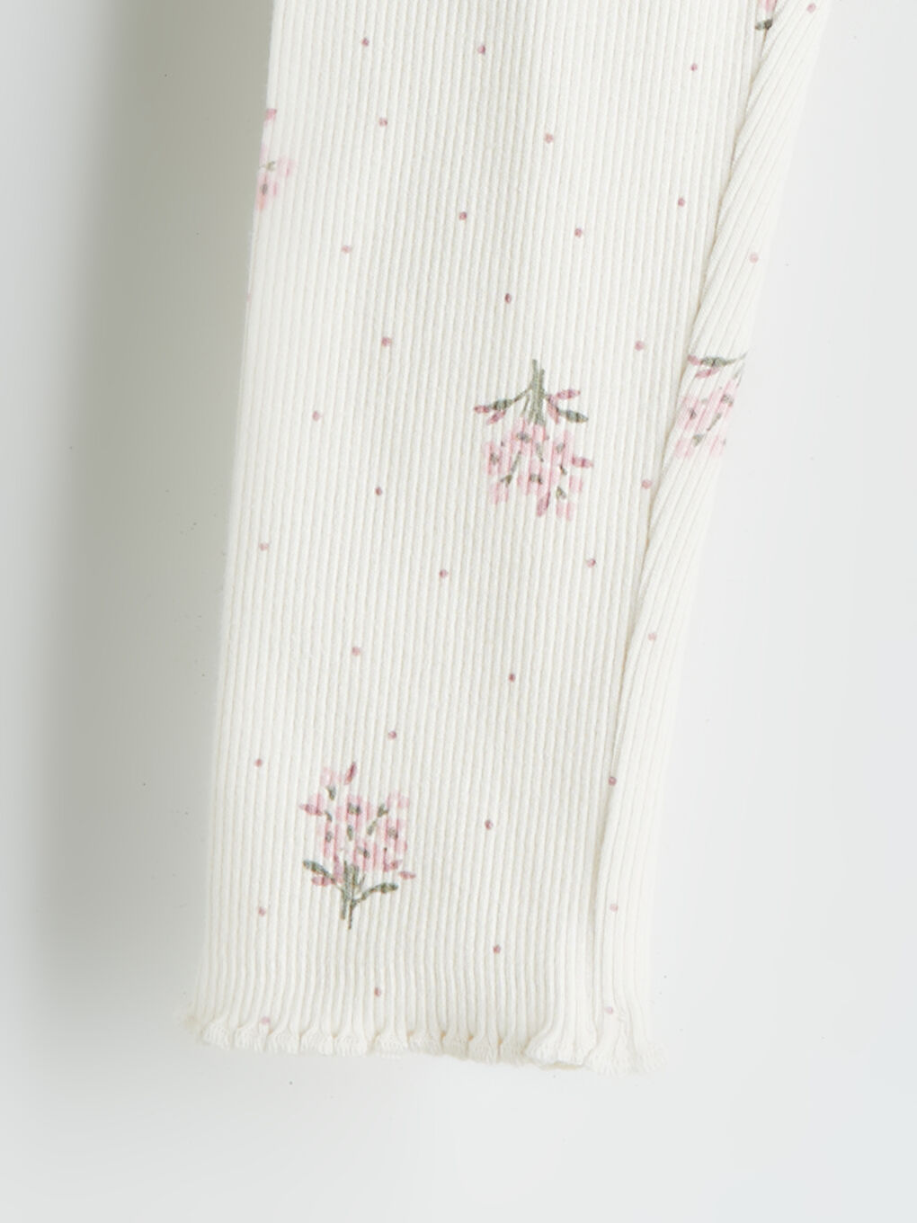 Ekru Beli Lastikli Kız Bebek Tayt-2