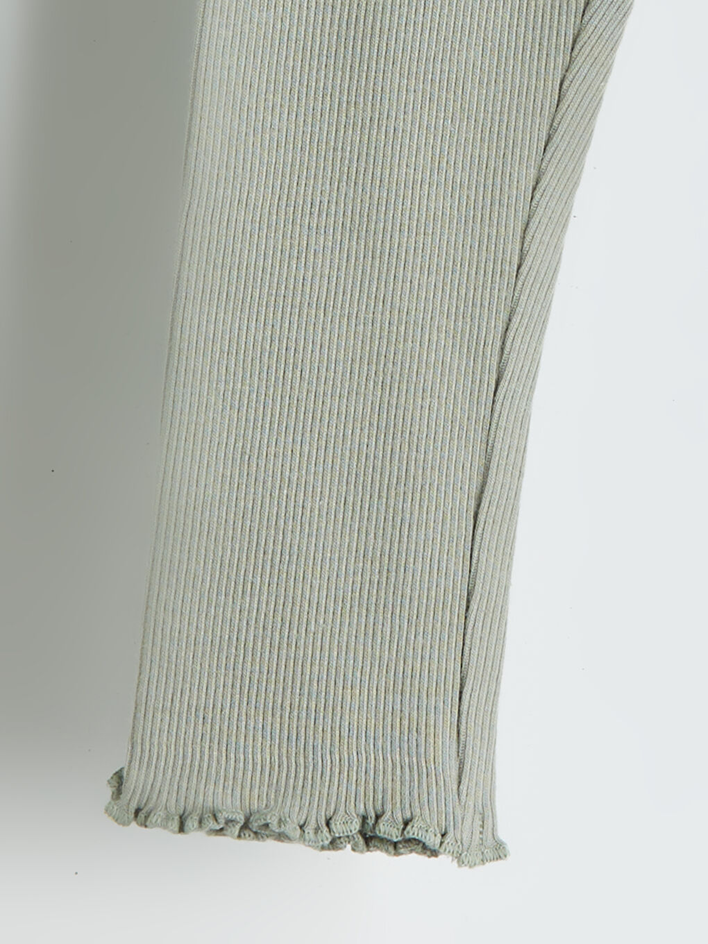 Haki Beli Lastikli Kız Bebek Tayt-2