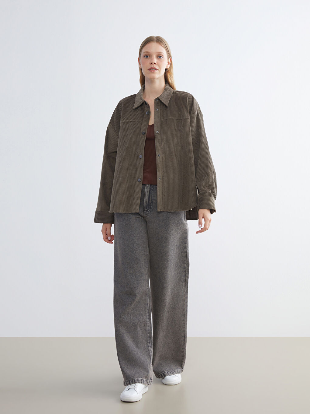 әйелдерге арналған кең балақ джинс шалбар