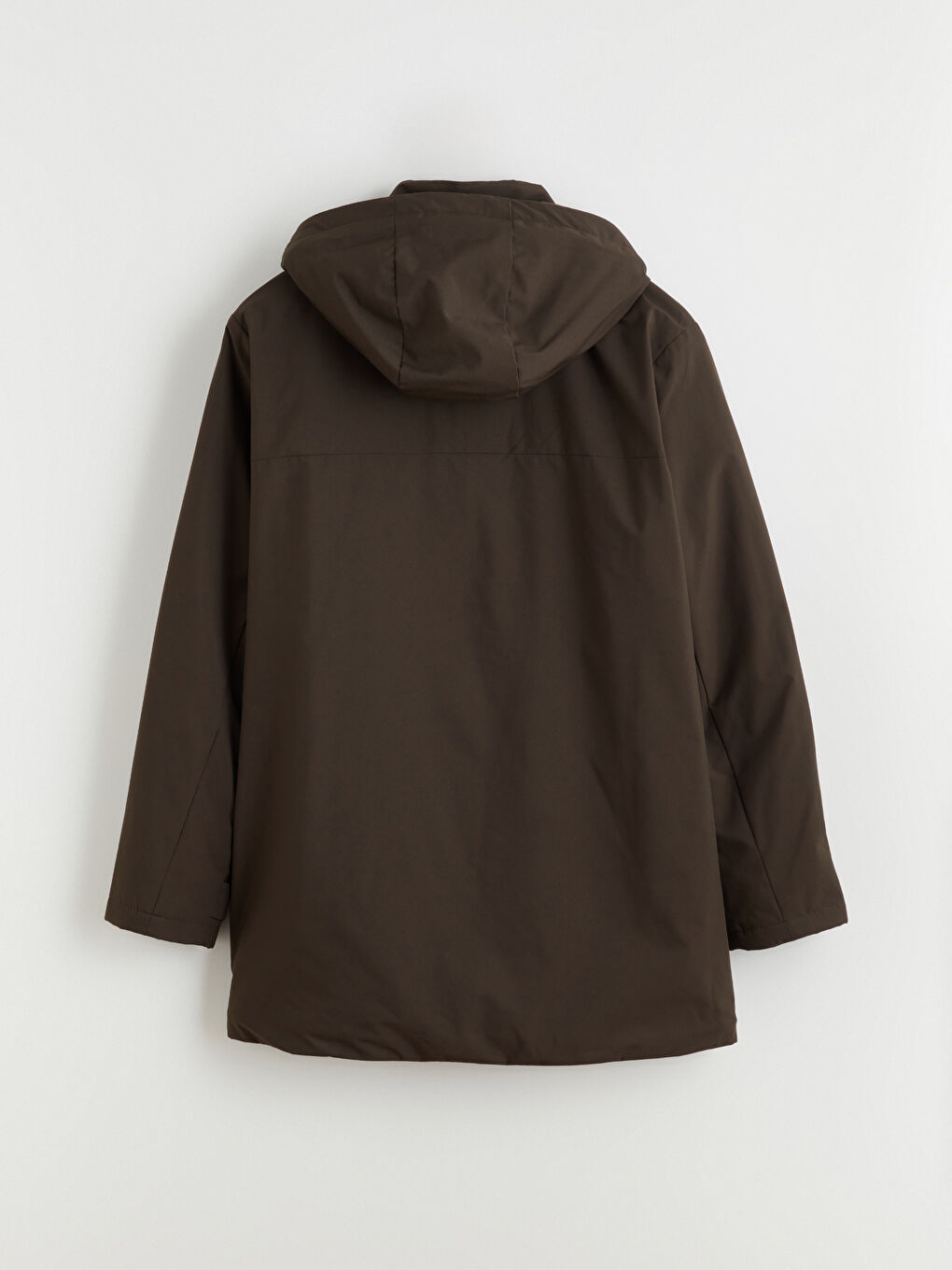 Haki Standart Kalıp Kapüşonlu Erkek Parka-7