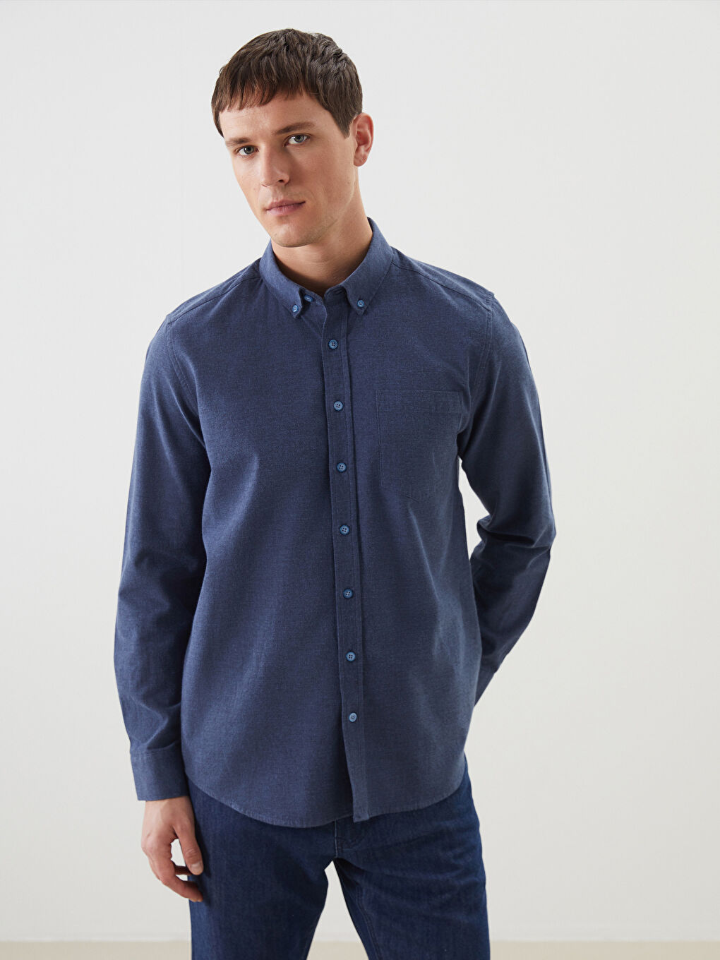 Man INDIGO Shirt -W5EK95Z8-D5E