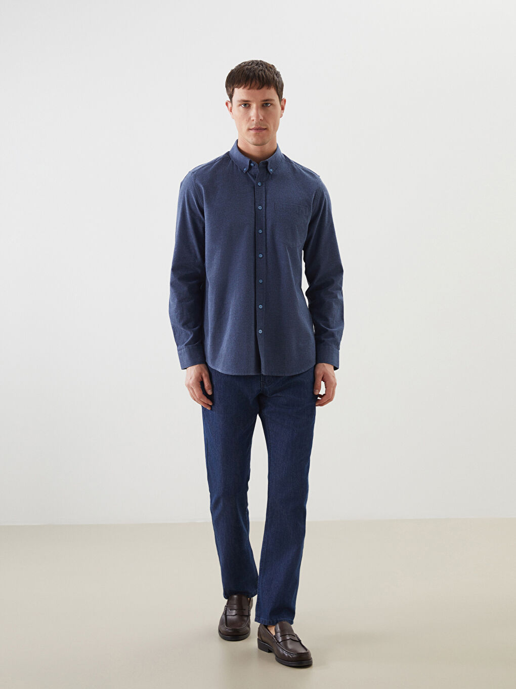 Man INDIGO Shirt -W5EK95Z8-D5E