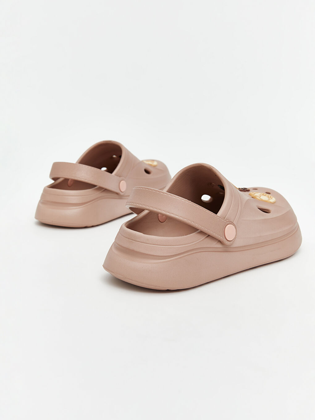 Bej Baskılı Kadın Plaj Sandaleti-4