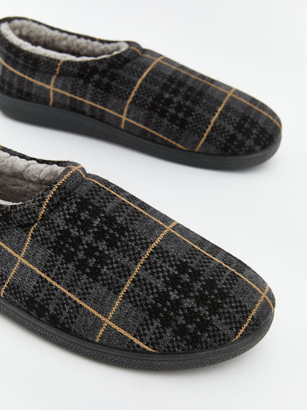 Siyah İçi Kürklü Erkek Ev Botu Panduf-2