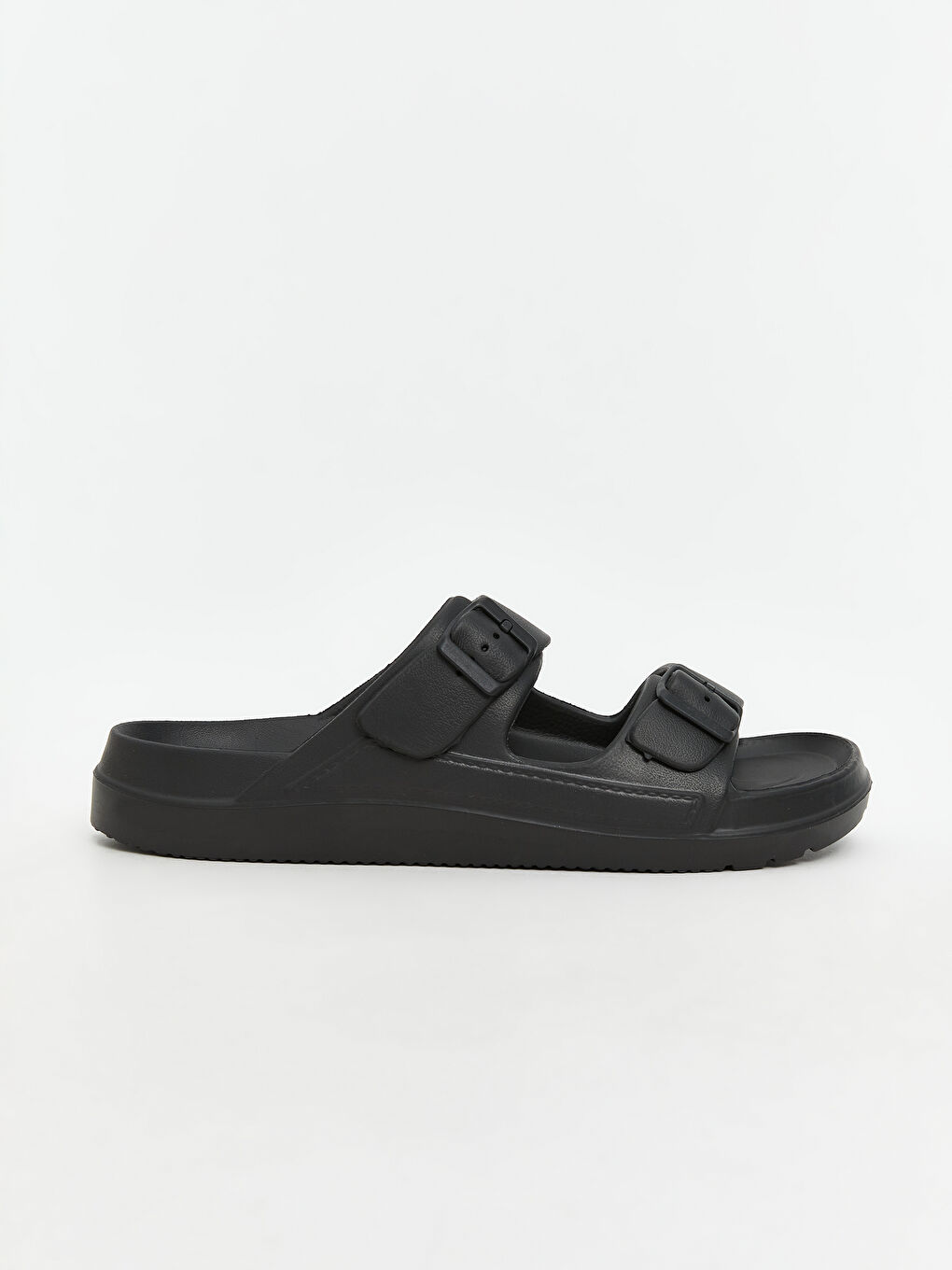 LCW STEPS Faux Leather Double Strap Men's Slippers -W5EL48Z8-CVL
