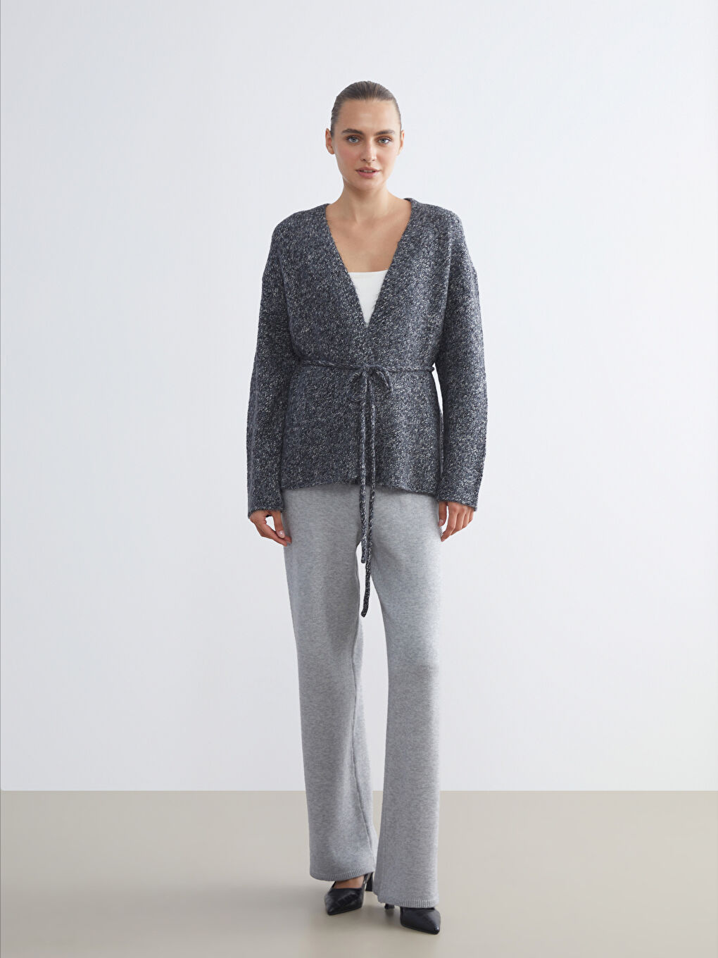 Shawl Collar Women's Knitwear Cardigan-1