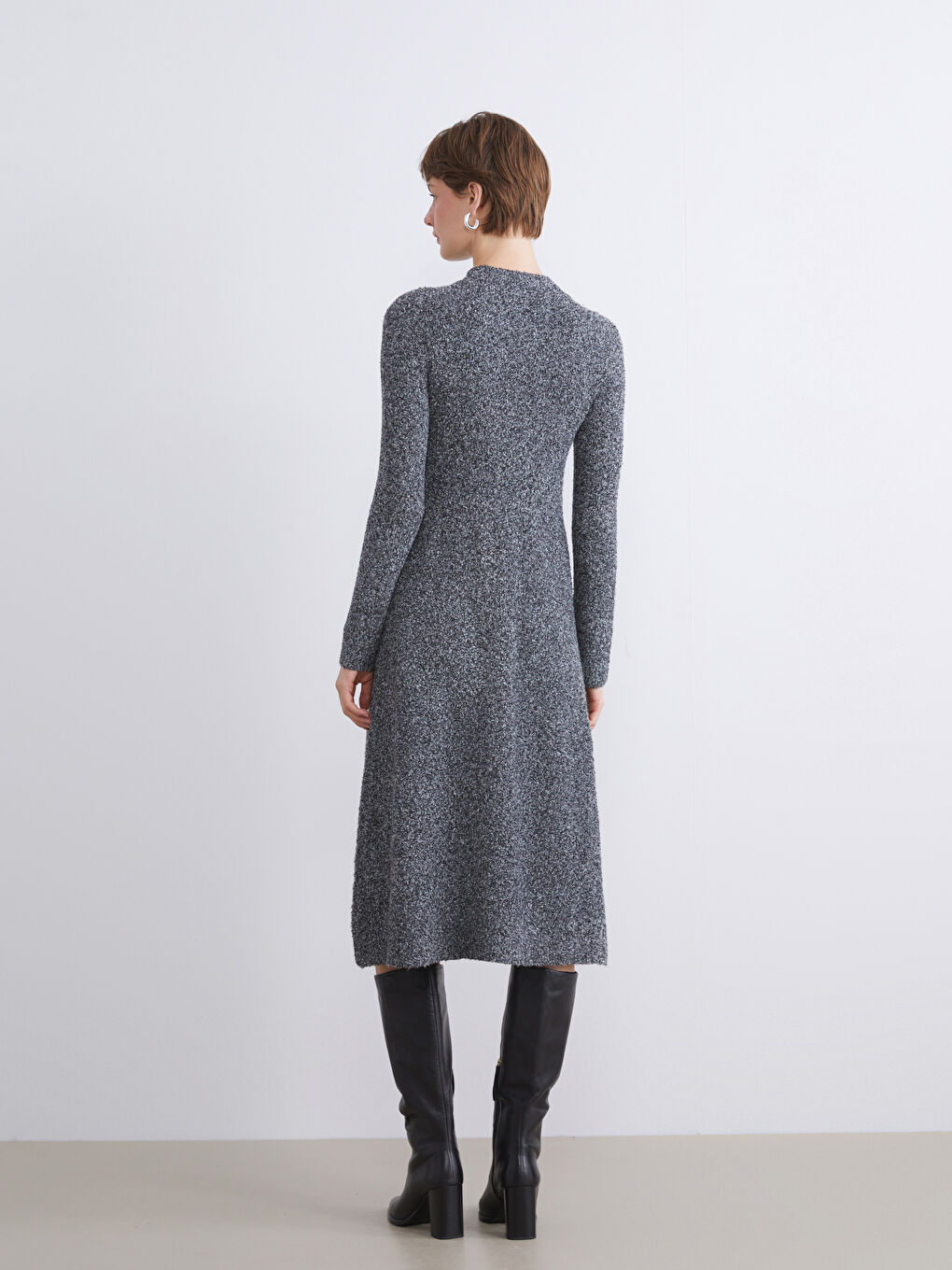 Funnel Neck Dress-3