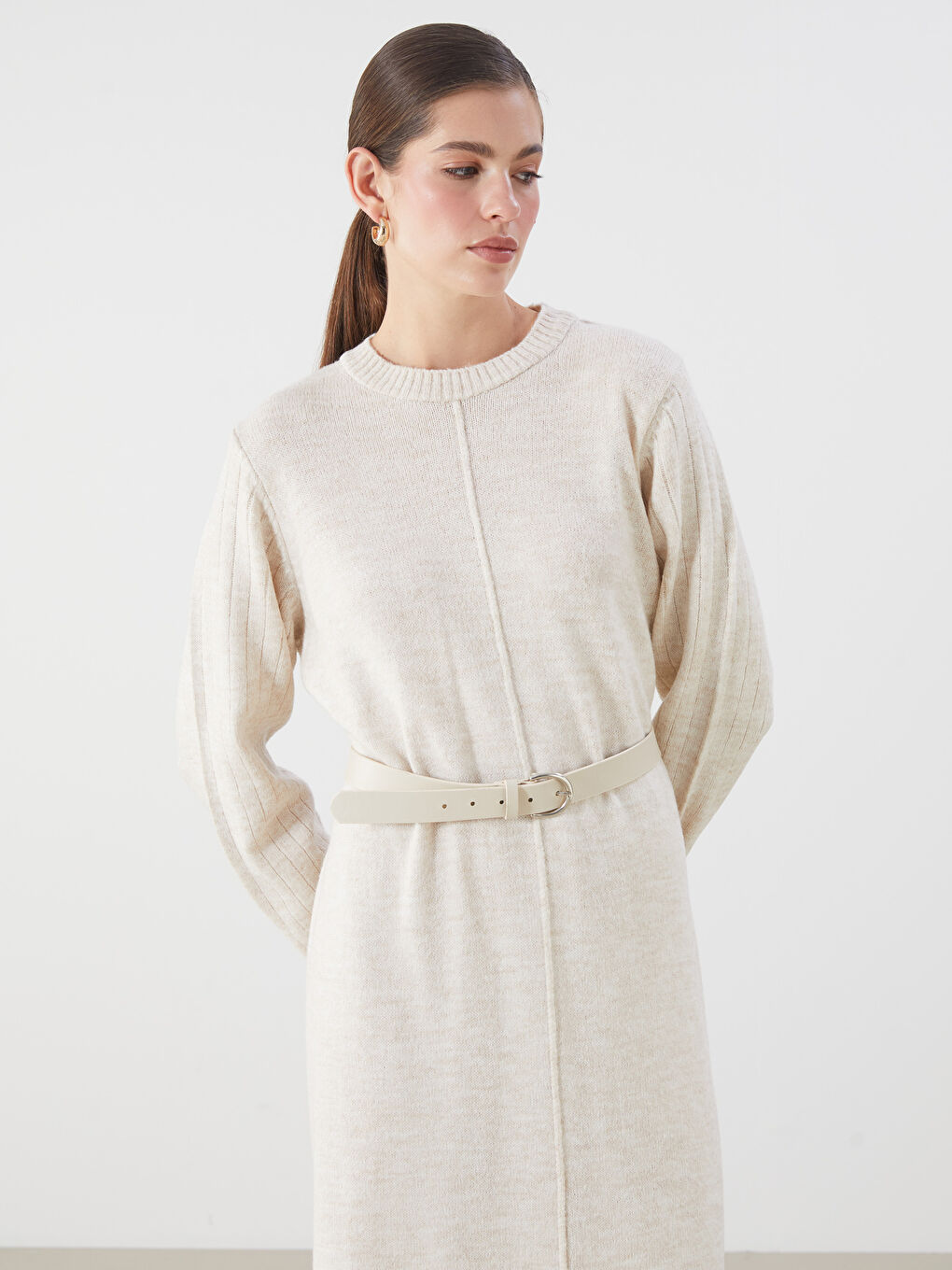 LCWAIKIKI Classic Woman BEIGE Dress -W5EL73Z8-DCY