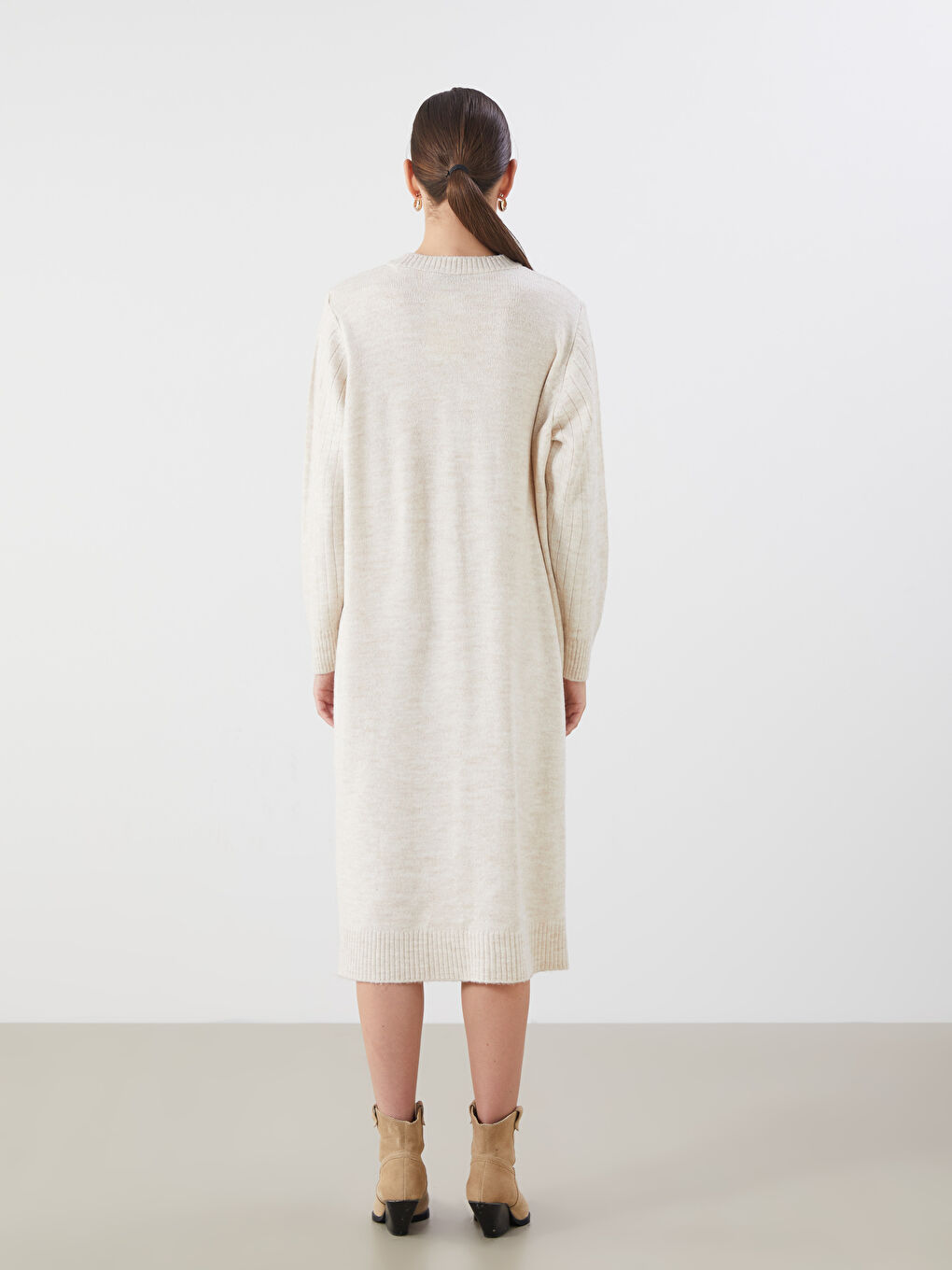 LCWAIKIKI Classic Woman BEIGE Dress -W5EL73Z8-DCY
