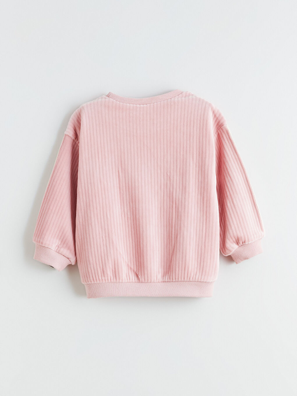 Pembe Bisiklet Yaka Baskılı Kız Çocuk Sweatshirt-1