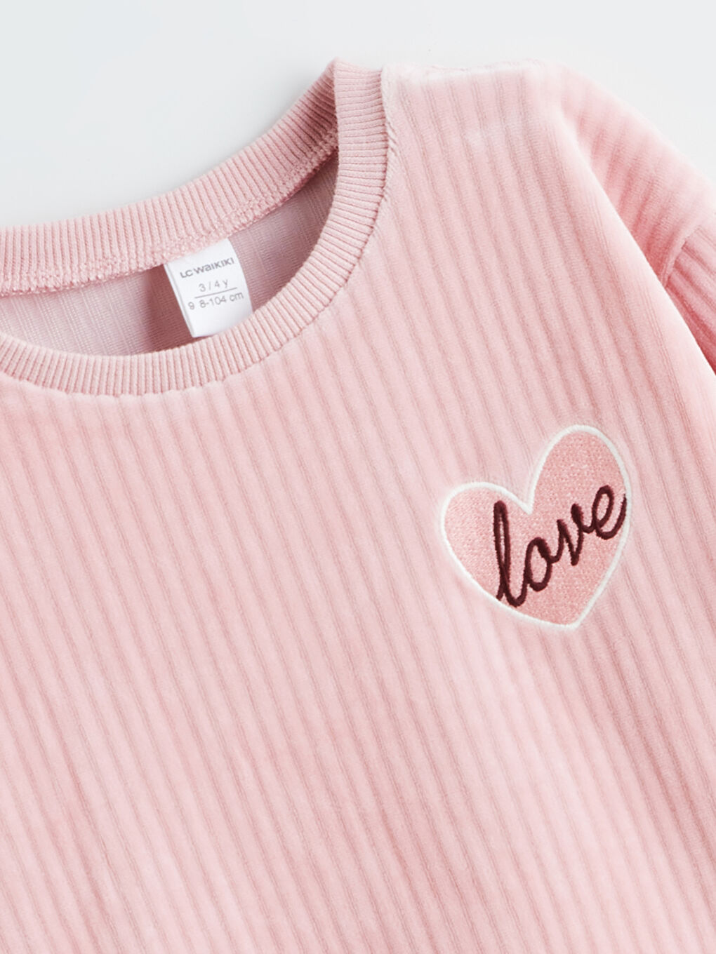 Pembe Bisiklet Yaka Baskılı Kız Çocuk Sweatshirt-2