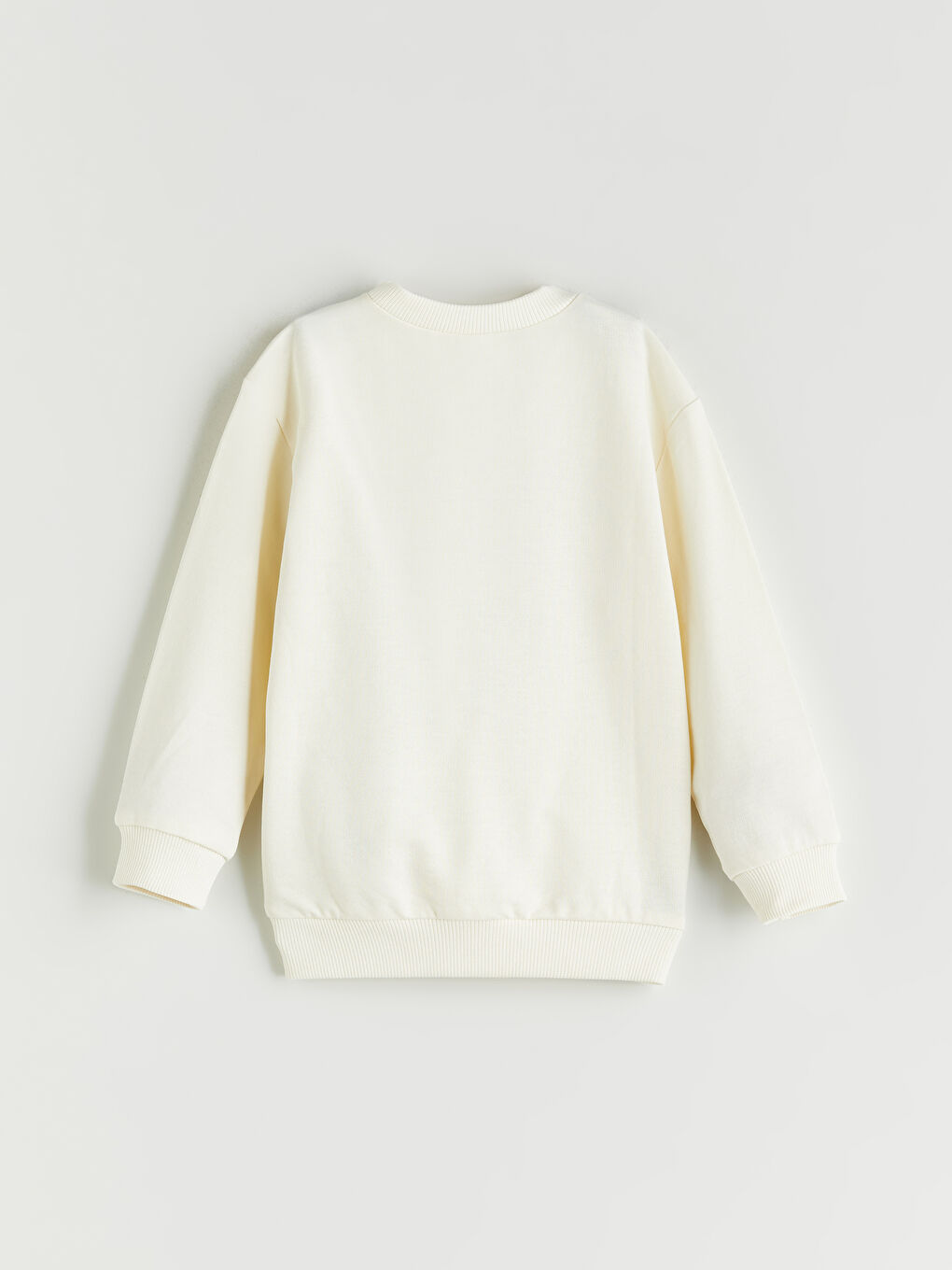 Bej Bisiklet Yaka Baskılı Erkek Bebek Sweatshirt ve Eşofman Alt 2'li-2