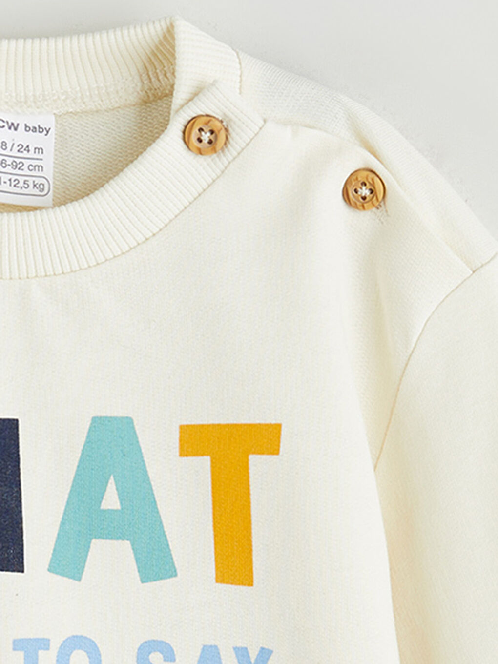 Bej Bisiklet Yaka Baskılı Erkek Bebek Sweatshirt ve Eşofman Alt 2'li-5