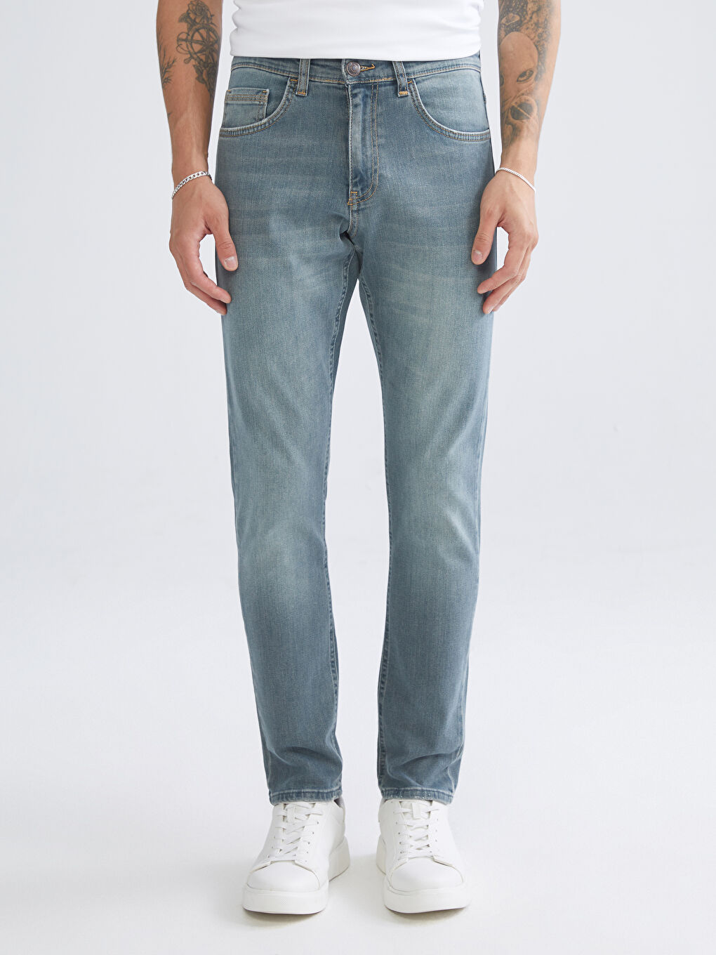 Yeşil 750 Slim Fit Erkek Jean Pantolon-1