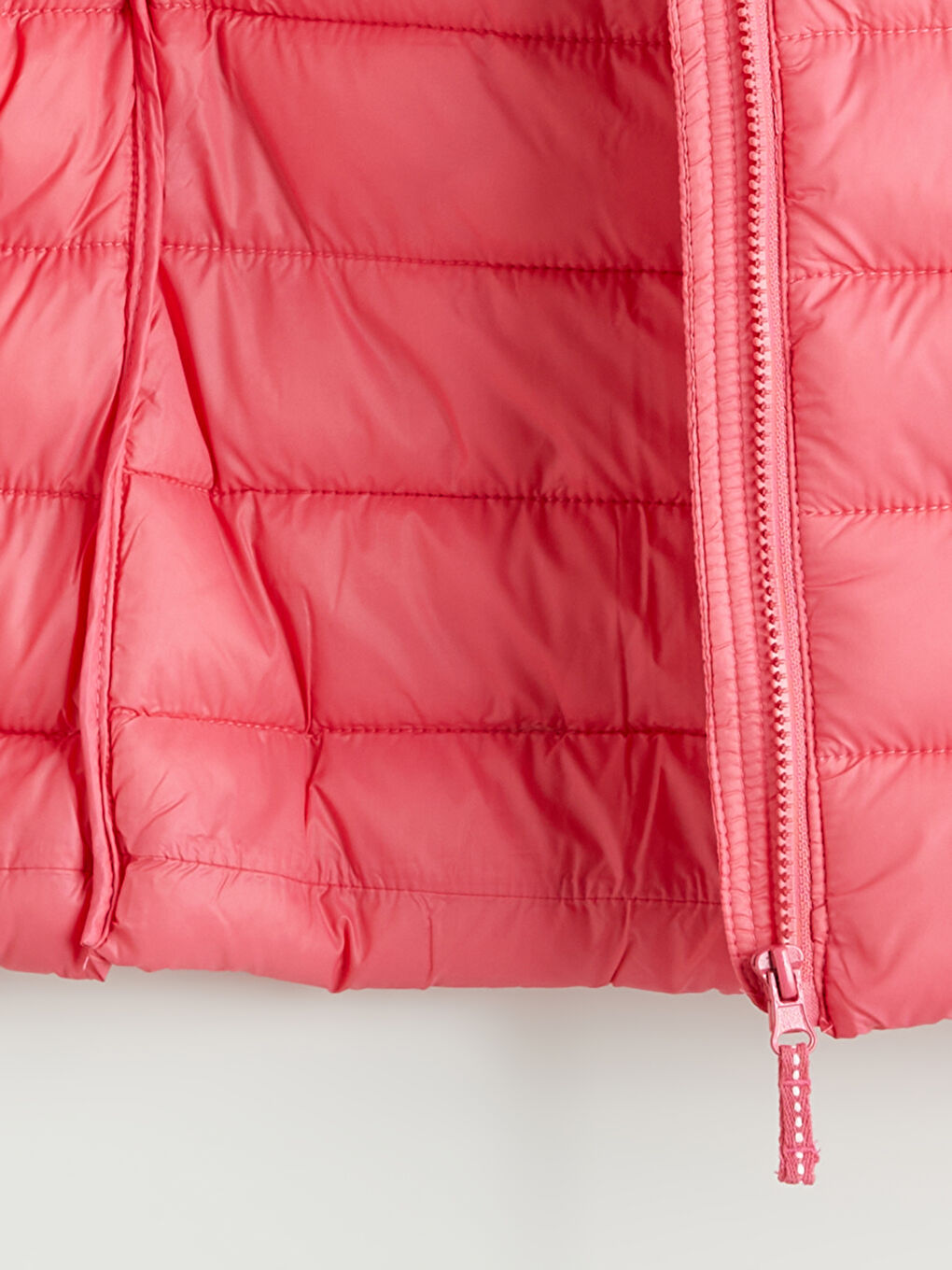 Pembe Kapüşonlu Kız Çocuk Şişme Mont-3