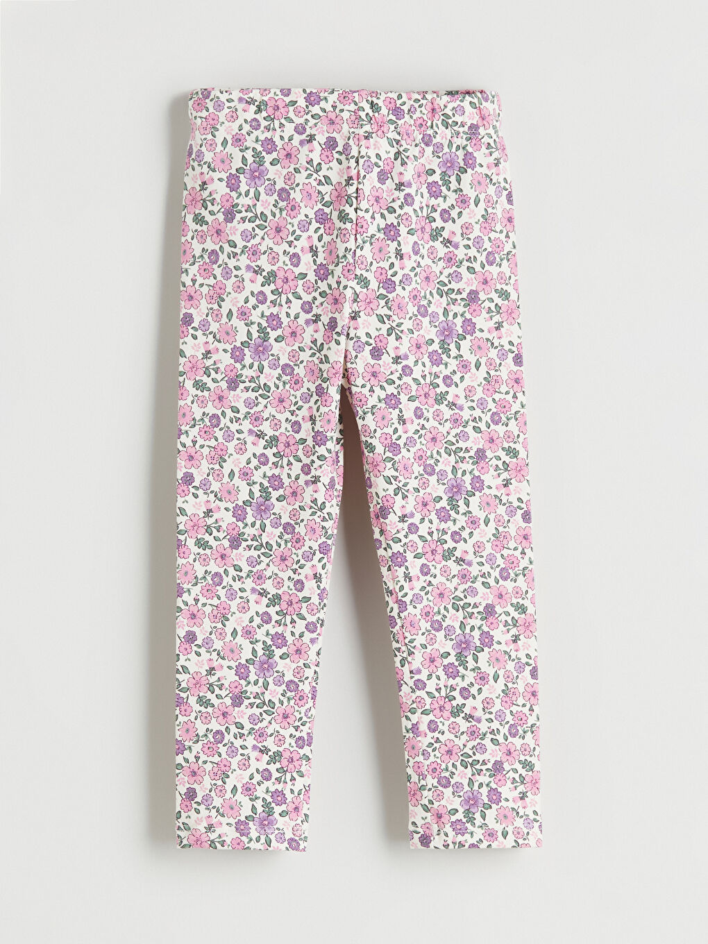 Elasticated Waist Floral Girls' Leggings 2 Pack-4