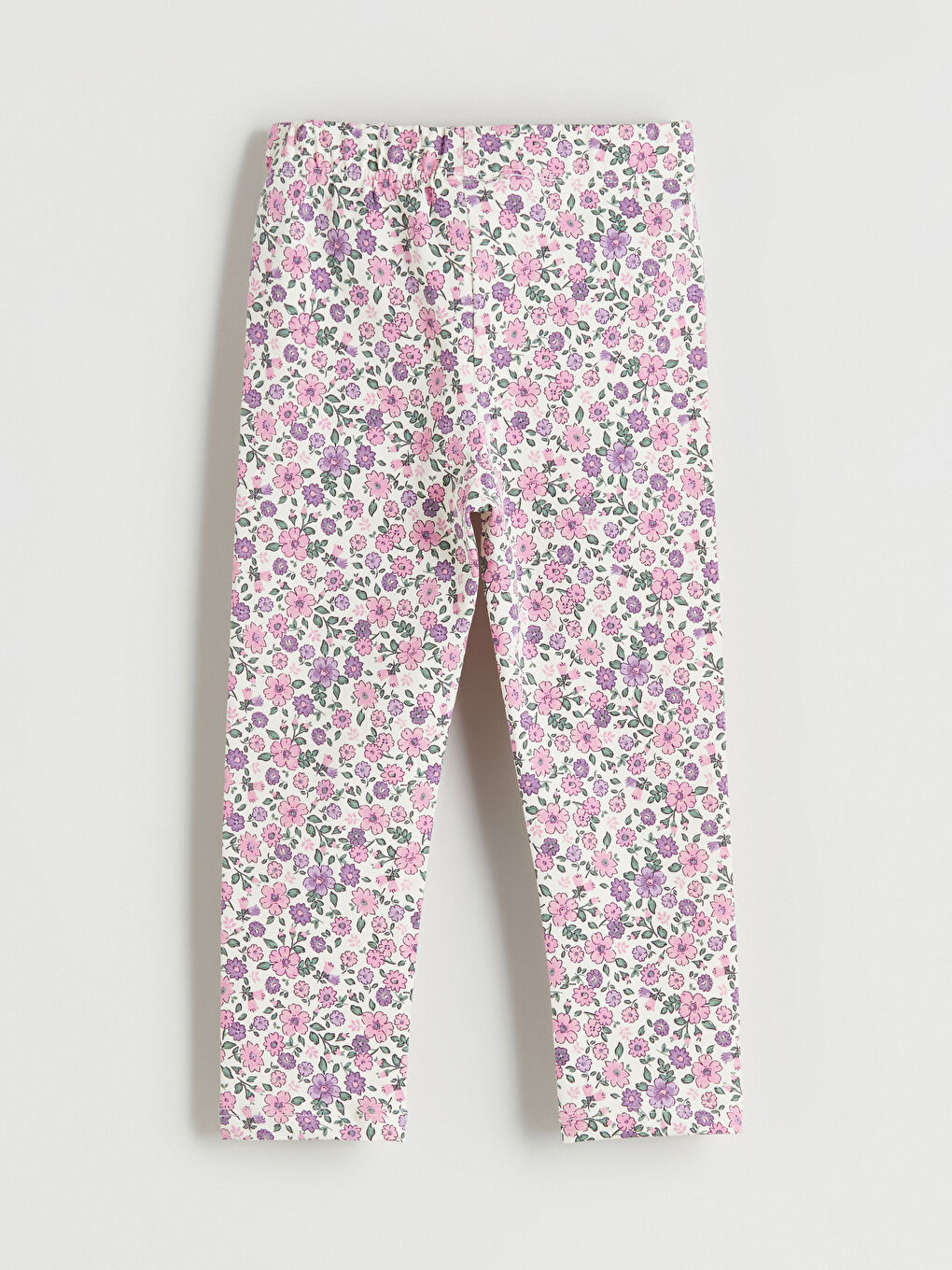 Elasticated Waist Floral Girls' Leggings 2 Pack-5