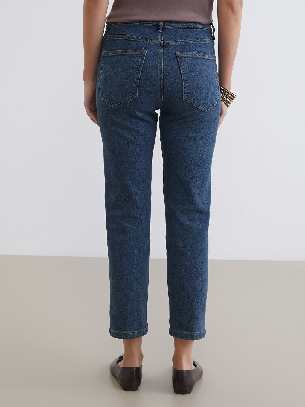 İndigo Slim Fit Kadın Jean Pantolon-3