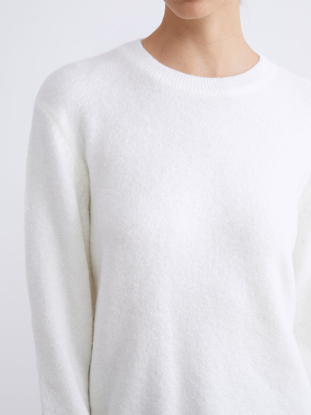 Bisiklet Yaka Kadın Triko Kazak-2