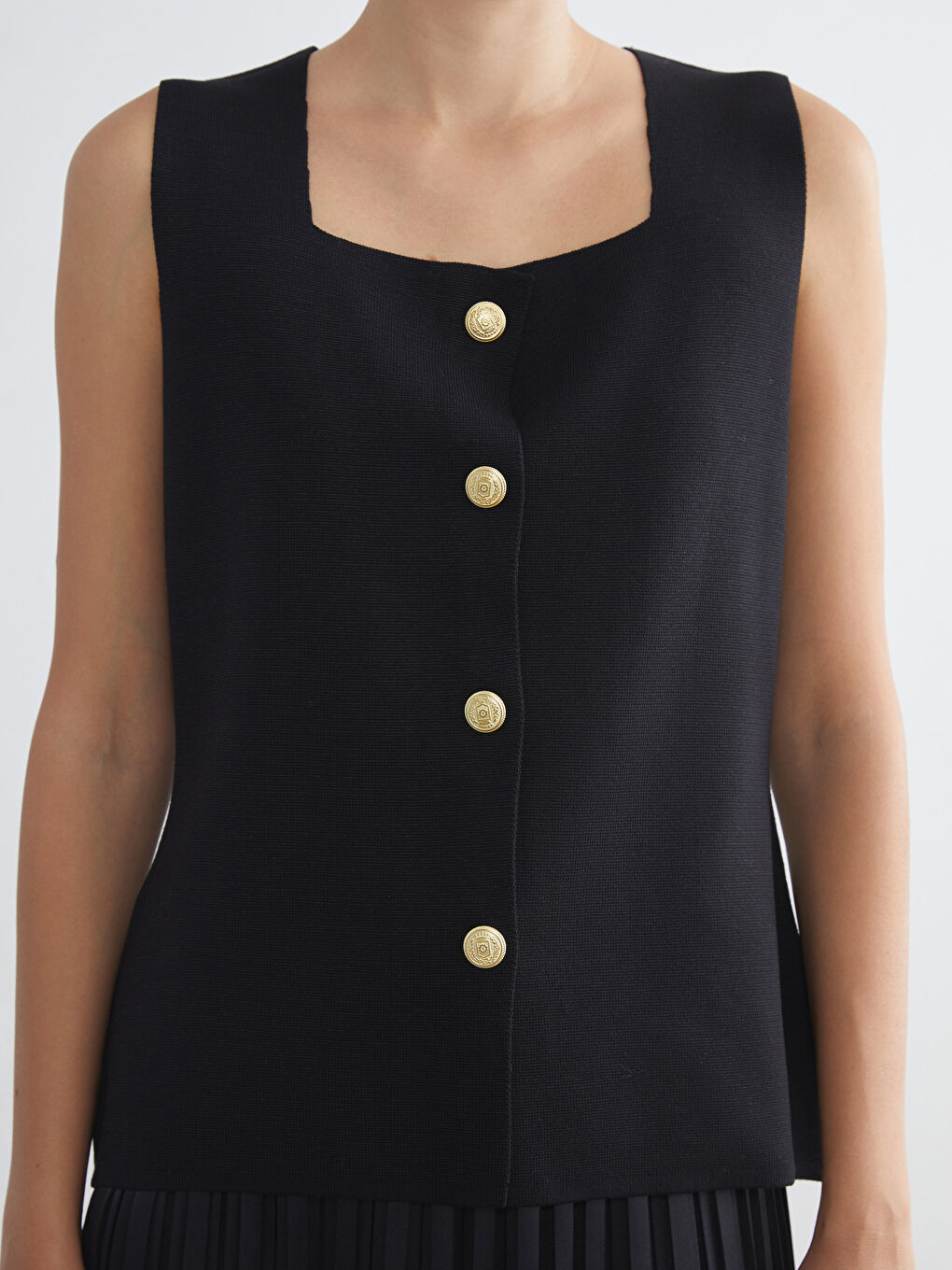 LCWAIKIKI Classic Woman BLACK Waistcoat -W5EM71Z8-CVL
