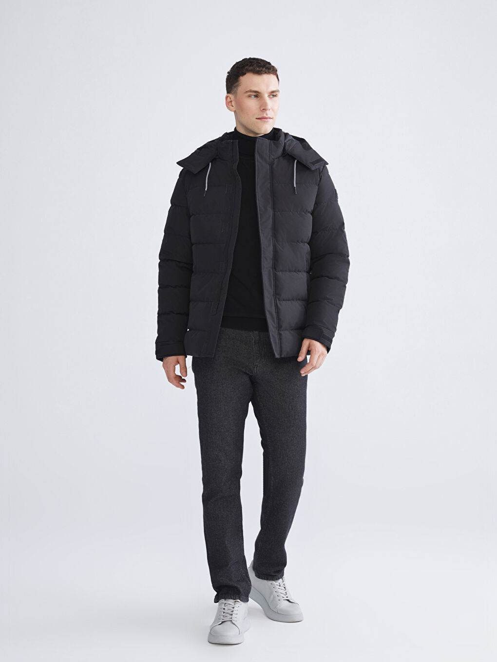 Ерлерге арналған стандартты пішім пуховик пальто-1