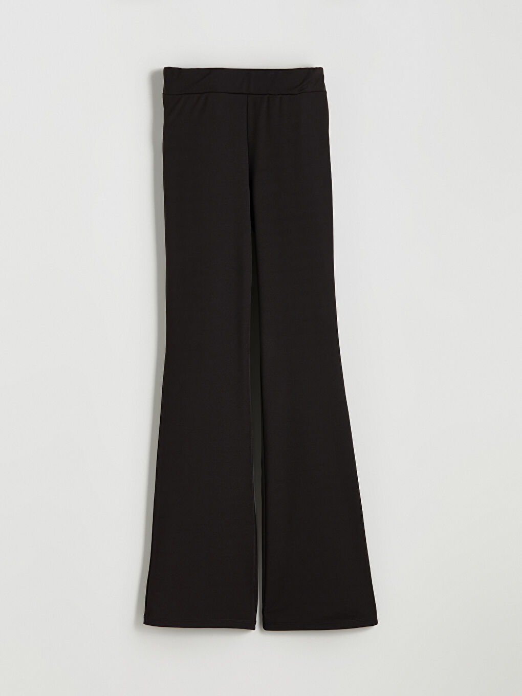 Siyah Beli Lastikli İspanyol Paça Kadın Tayt Pantolon-4