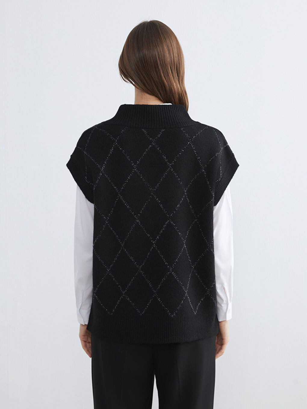 CRNA Džemper prsluk Žena-3