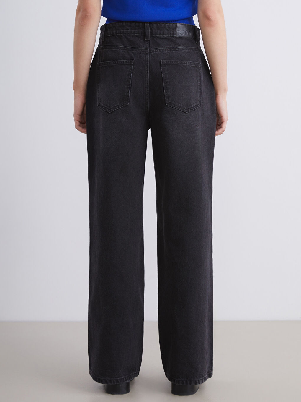 әйелдерге арналған кең балақ джинс шалбар-3