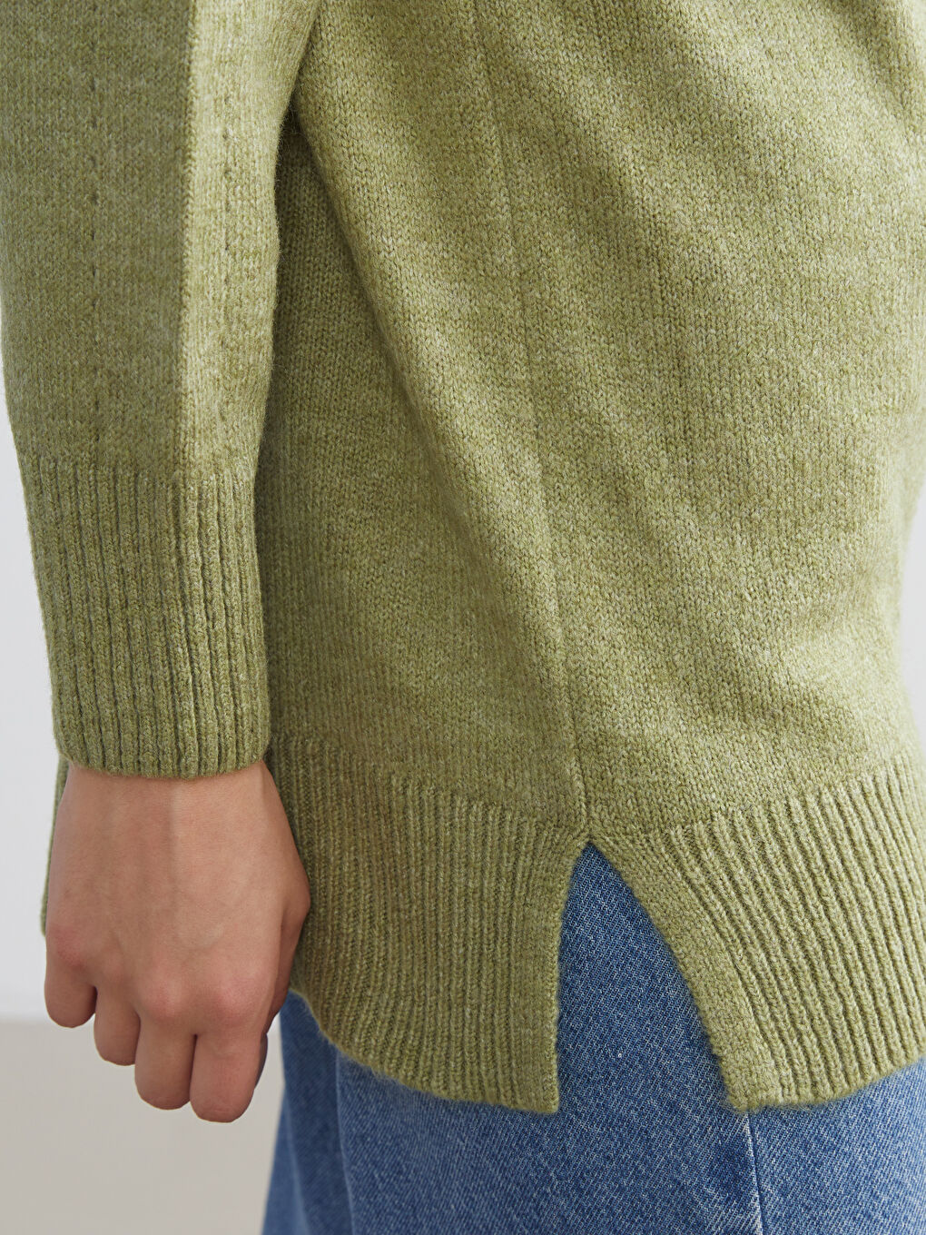 تونیكی تریکۆی ئۆڤەرسایزی یاخەخڕی ژنان-2