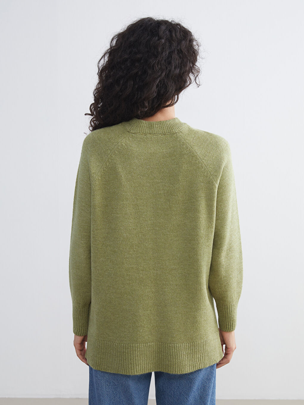 تونیكی تریکۆی ئۆڤەرسایزی یاخەخڕی ژنان-3