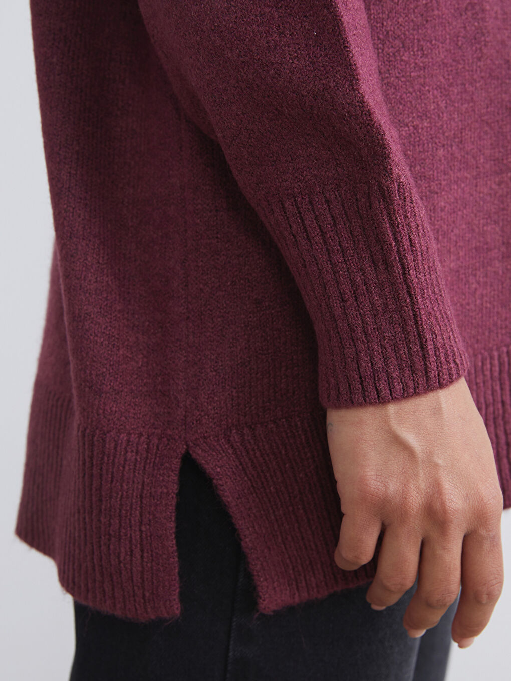 تونیكی تریکۆی ئۆڤەرسایزی یاخەخڕی ژنان-2