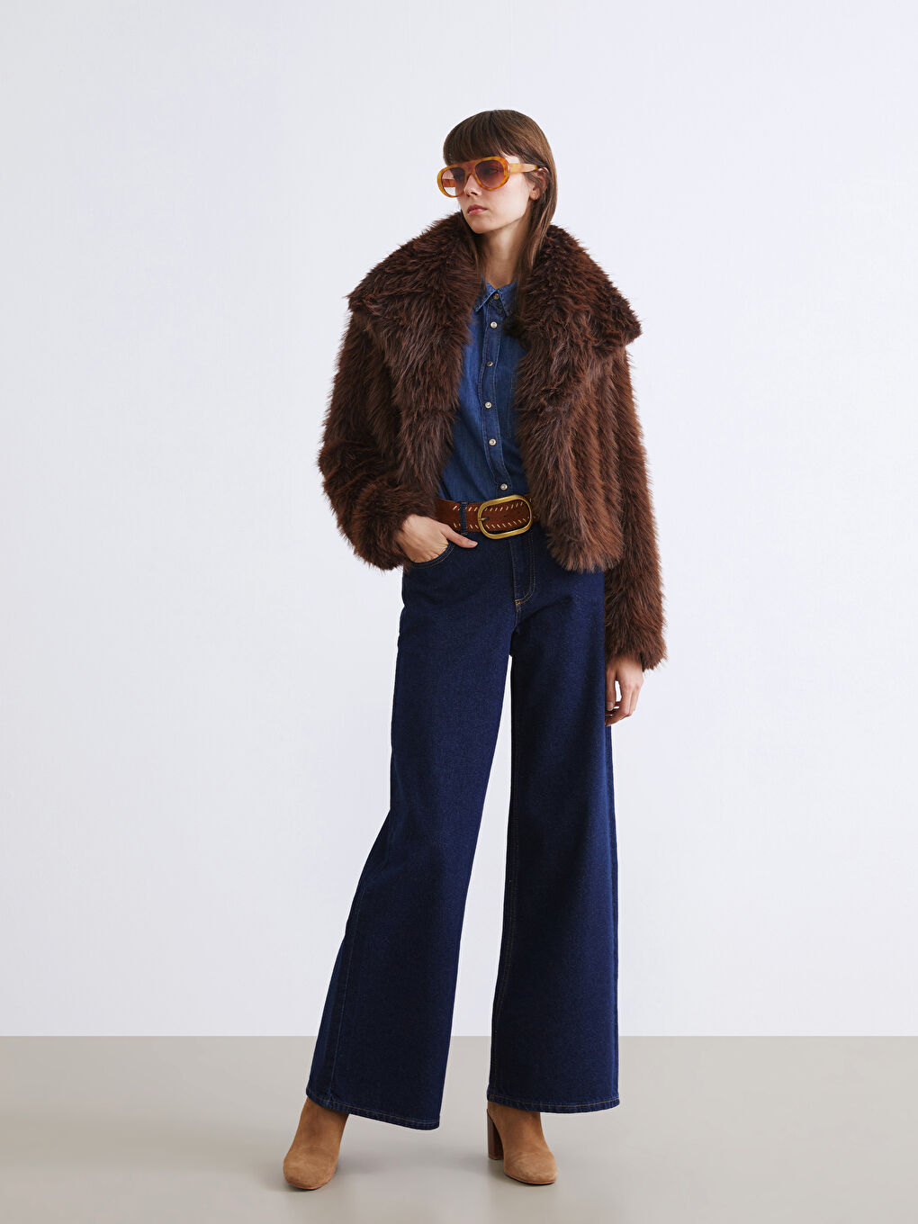 İndigo Wideleg Kadın Jean Pantolon