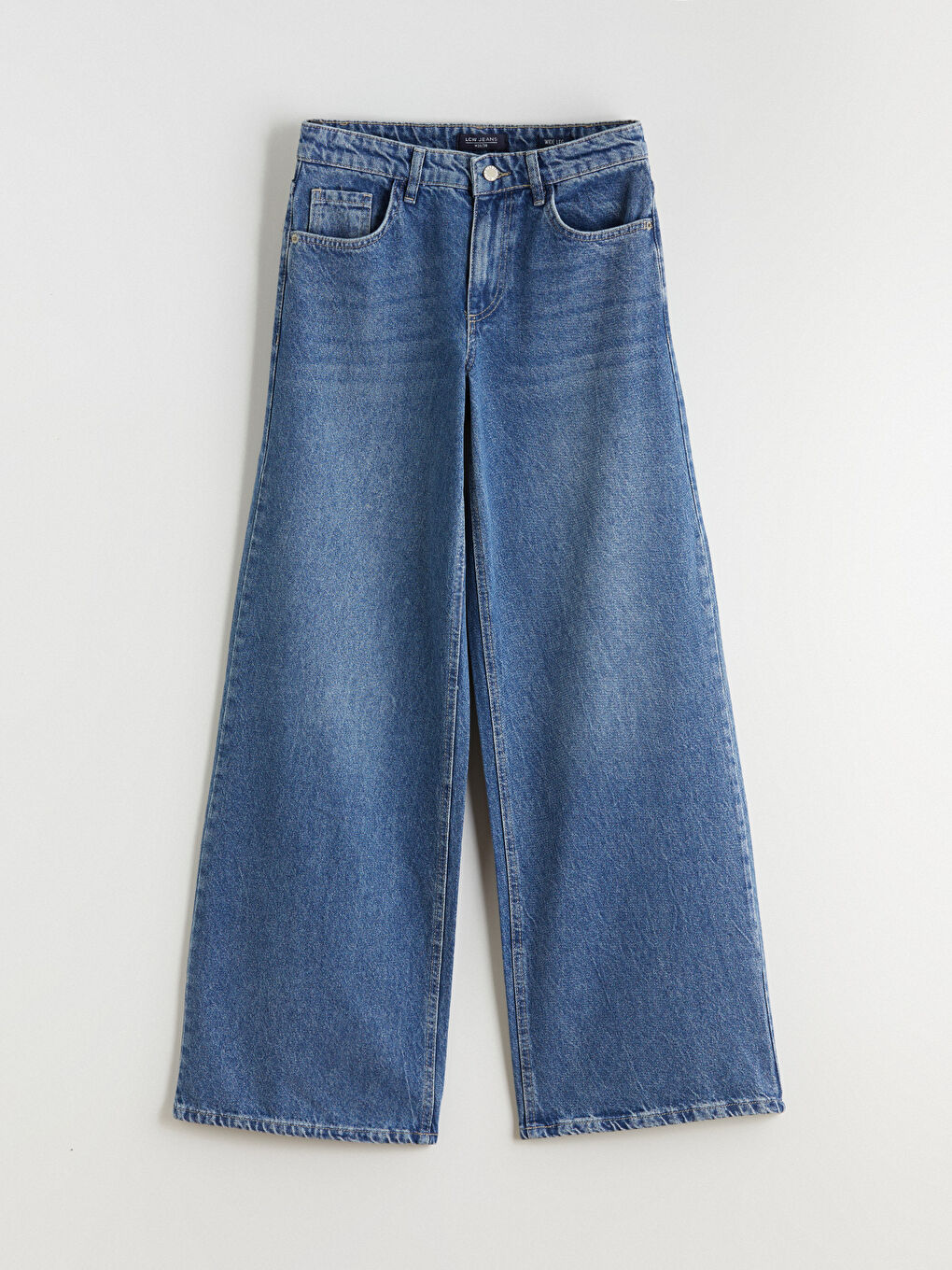 İndigo Wideleg Kadın Jean Pantolon-4