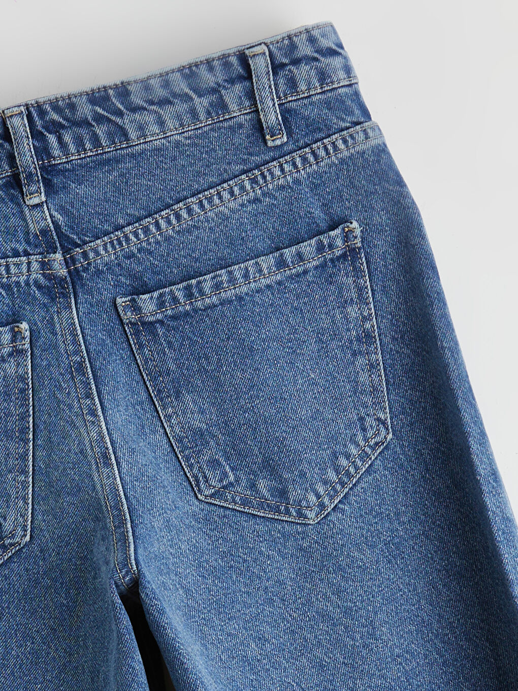 İndigo Wideleg Kadın Jean Pantolon-5