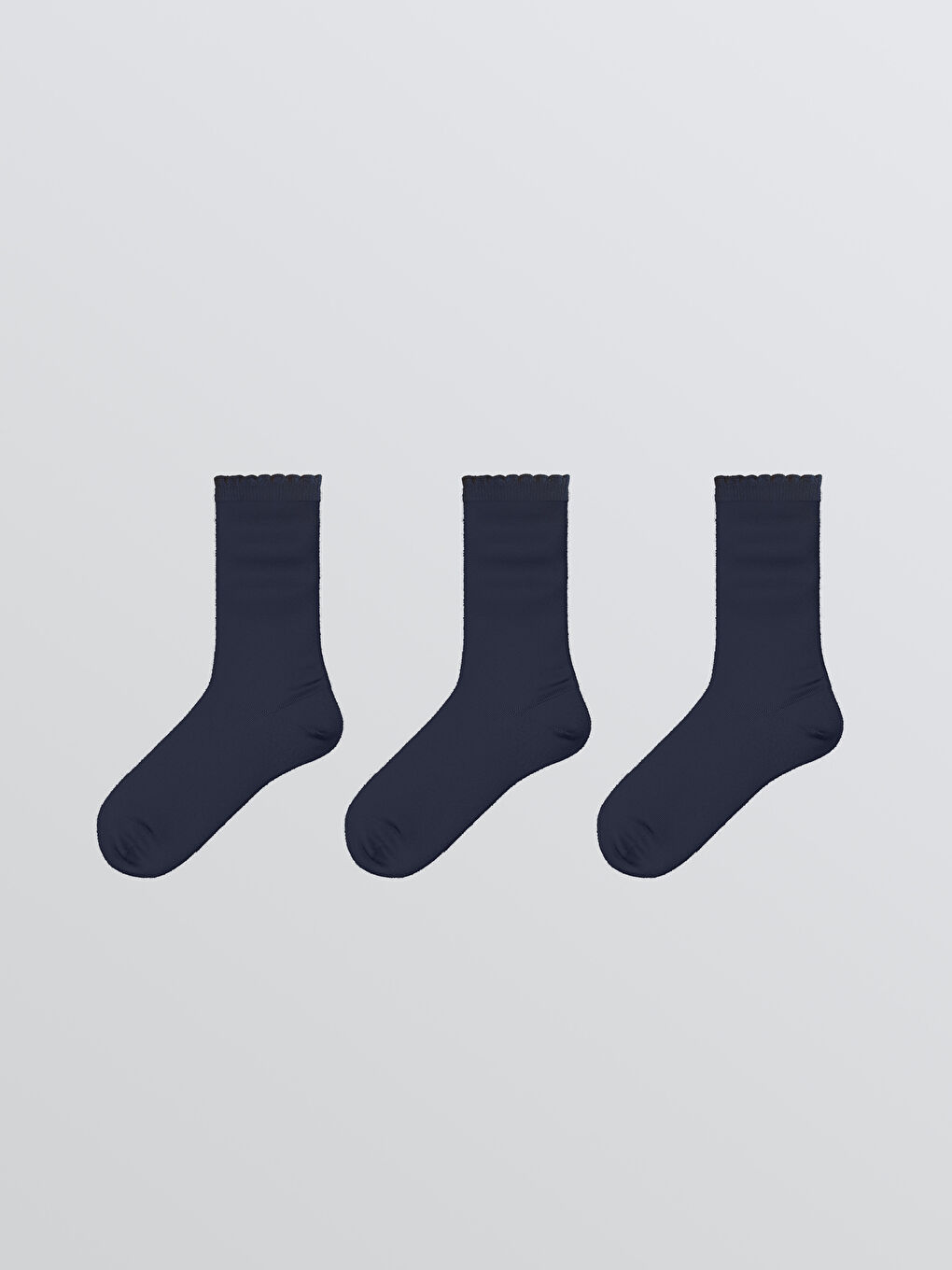 Women's Plain Ankle Socks 3-packs