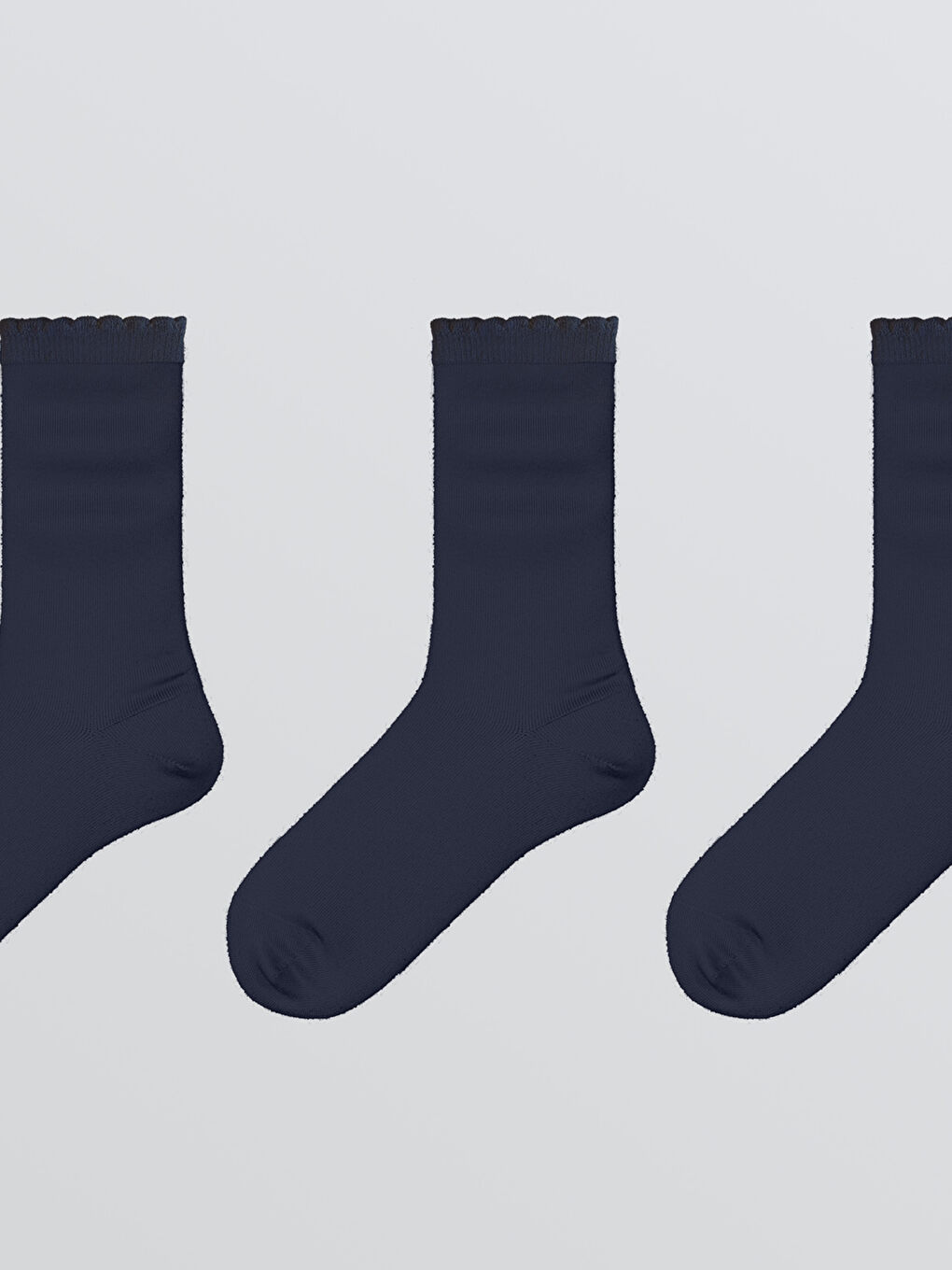 Women's Plain Ankle Socks 3-packs-1