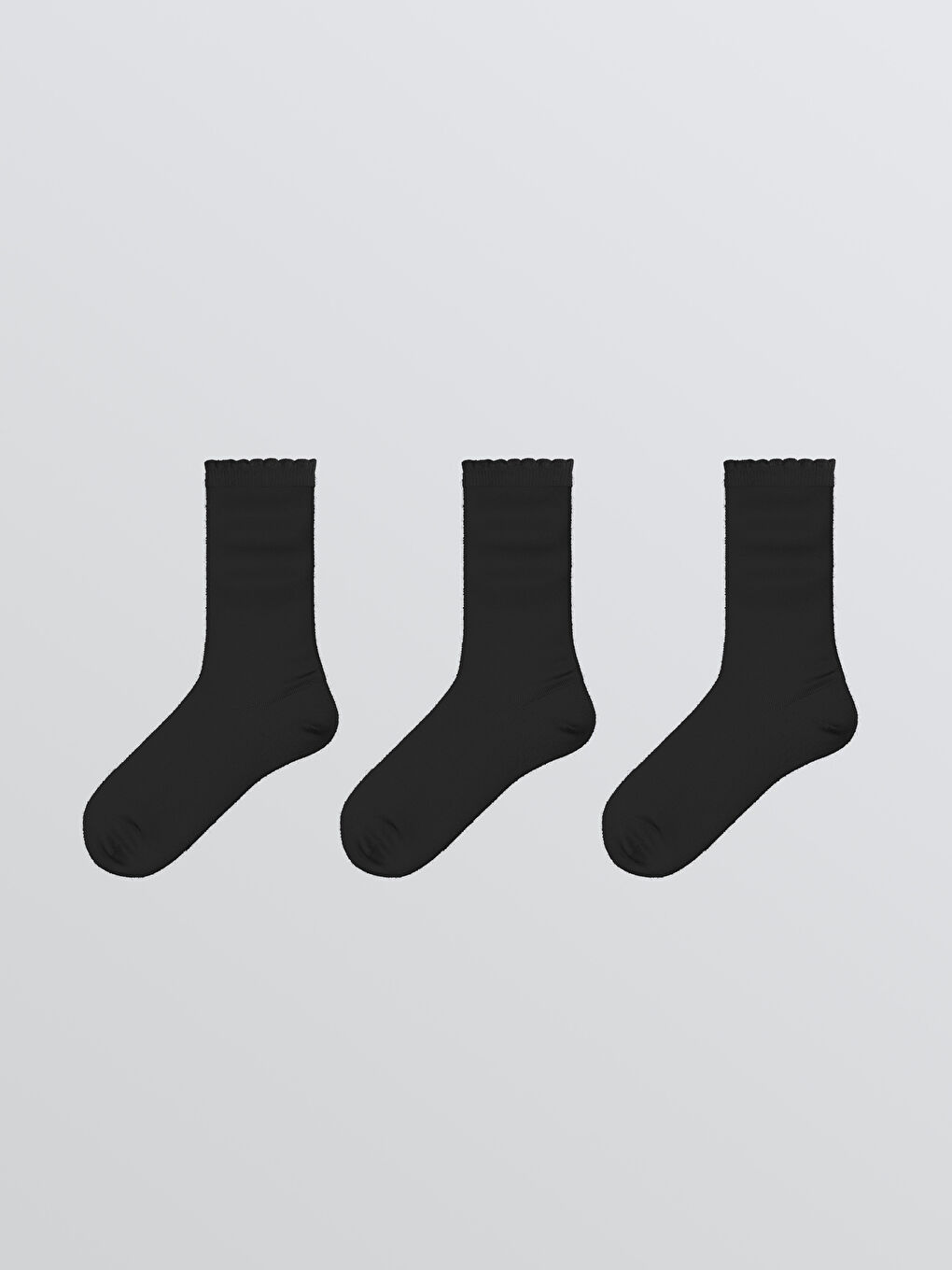 Women's Plain Ankle Socks 3-packs