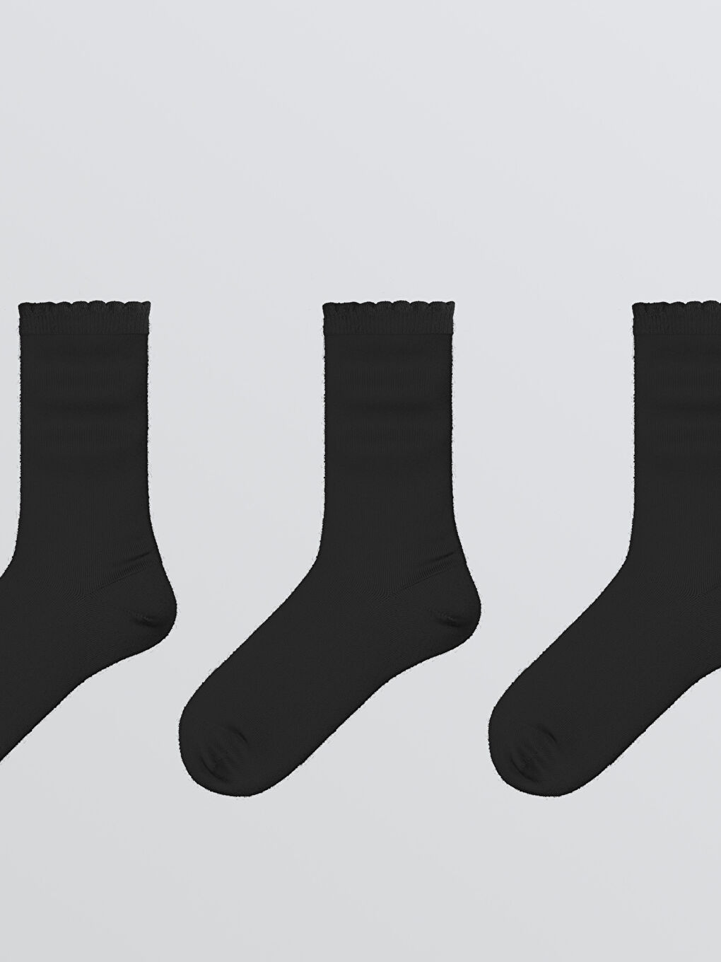 Women's Plain Ankle Socks 3-packs-1