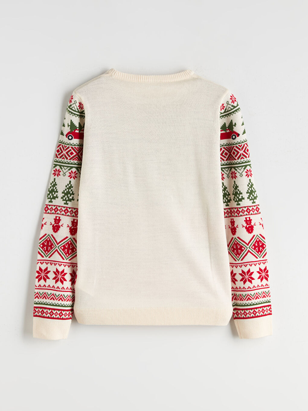 Crew Neck Christmas-Themed Boys' Knitwear Sweater-1