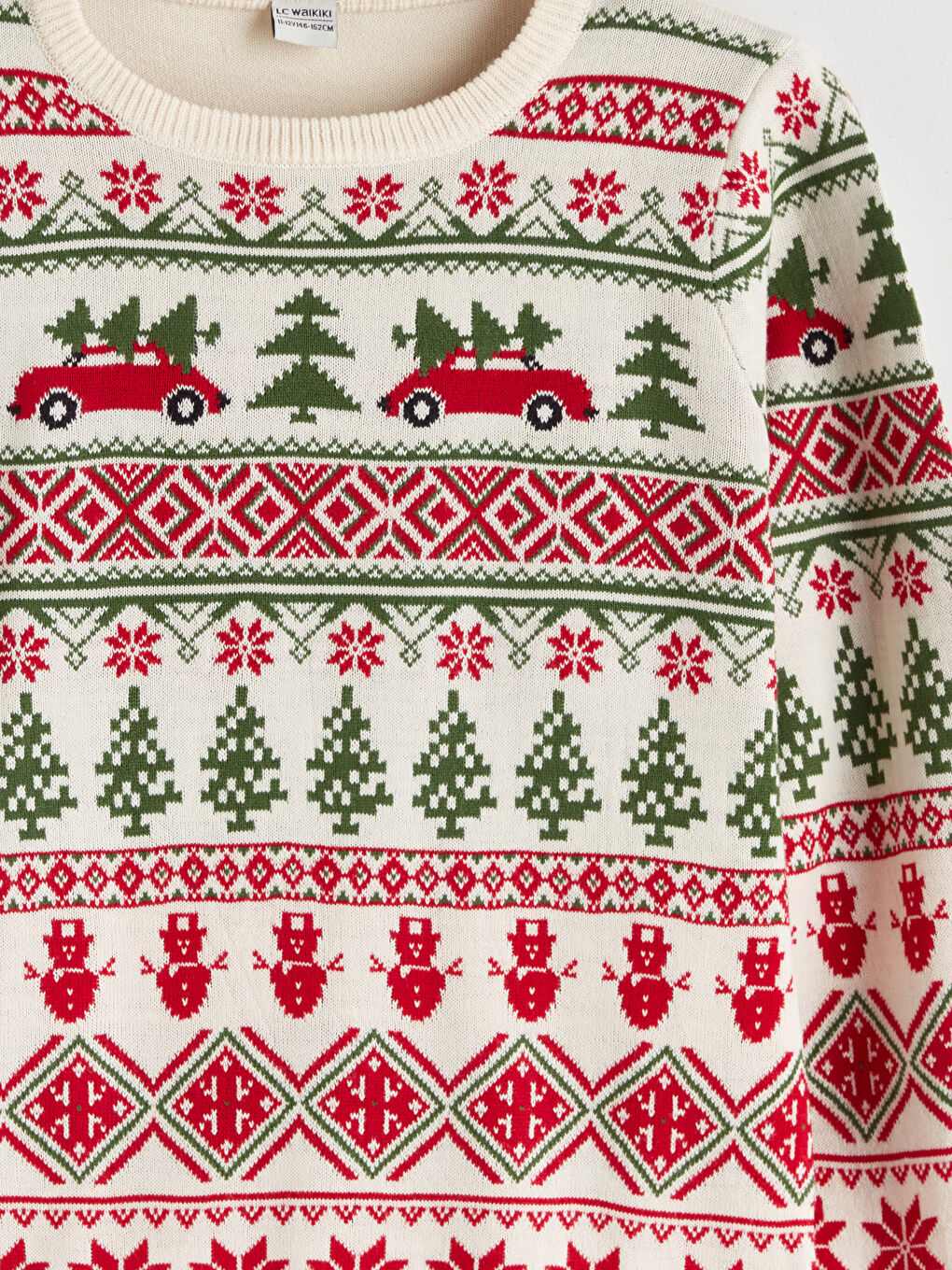 Crew Neck Christmas-Themed Boys' Knitwear Sweater-2