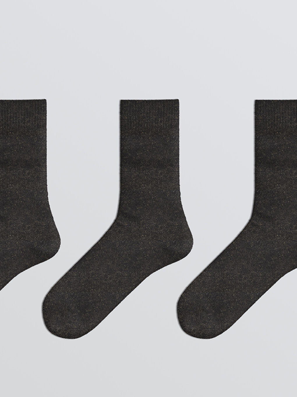 Kahverengi Erkek Soket Çorap 3'lü-1