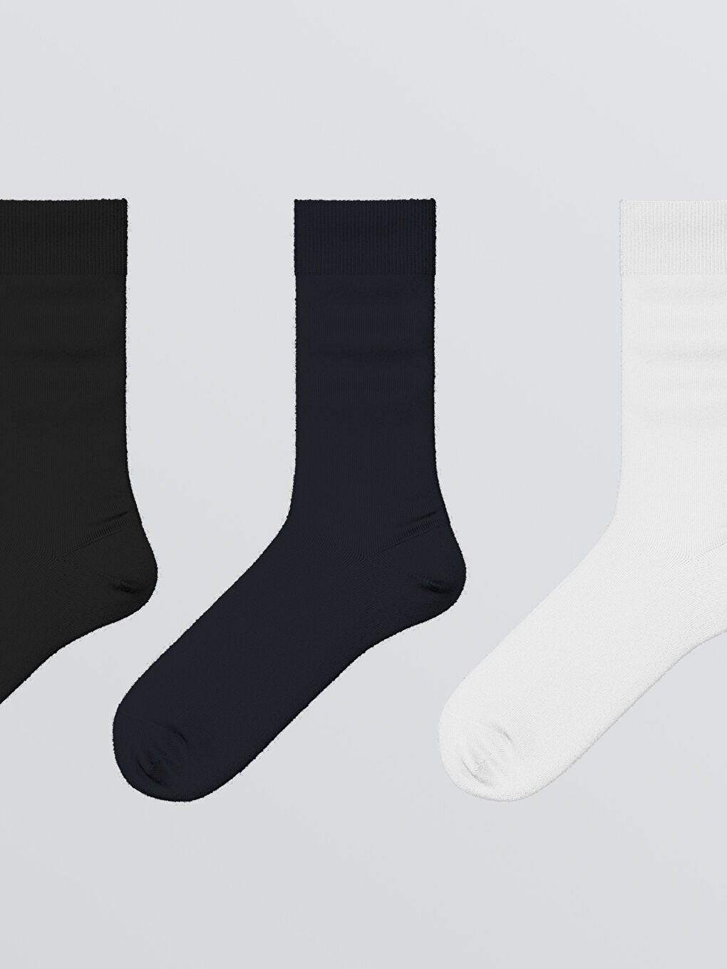 Siyah Erkek Soket Çorap 3'lü-1