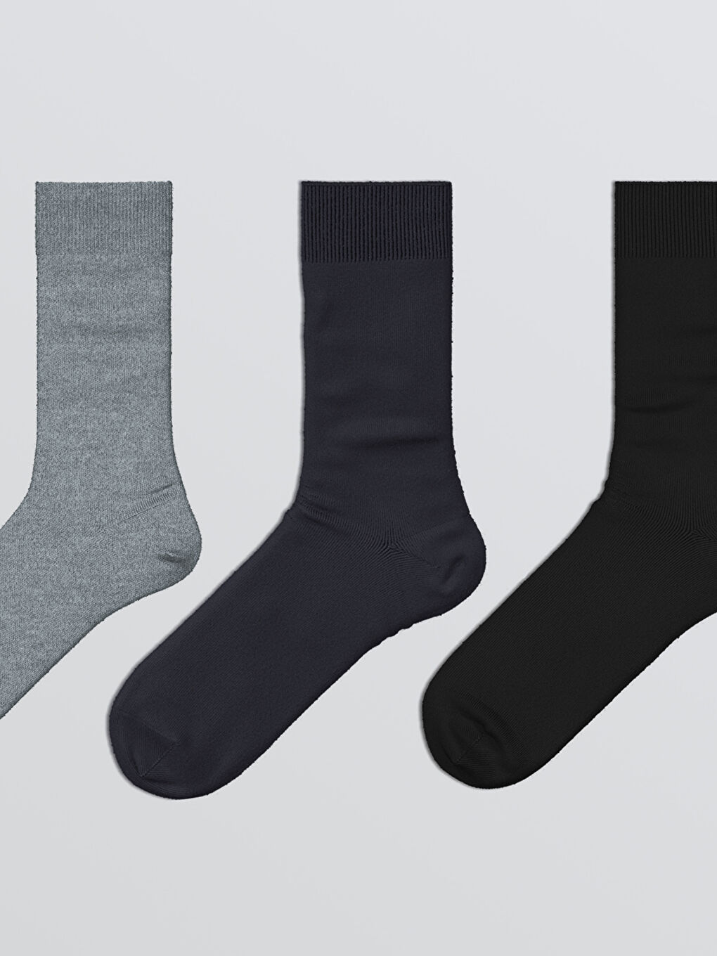 Siyah Erkek Soket Çorap 3'lü-1