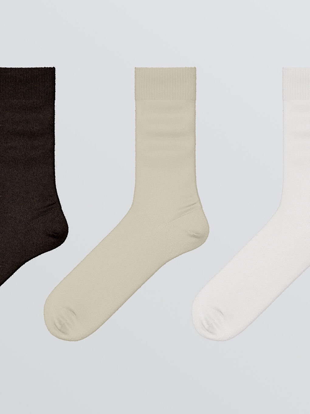 Kahverengi Erkek Soket Çorap 3'lü-1
