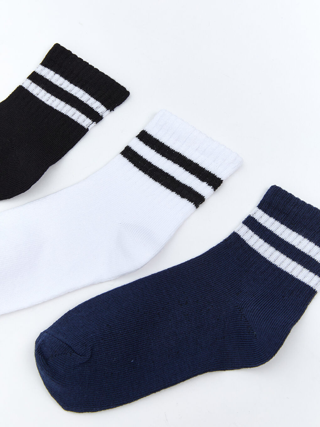 LCW Kids Striped Boys' Ankle Socks 3-Pack -W5EO41Z4-HUC
